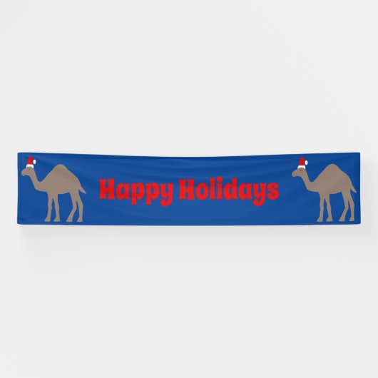 Cute Kerstmis Camel Custom Spandoek (Horizontaal)