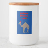 Cute Kerstmis Camel Custom Voedselcontainer Etiket (Voorkant)