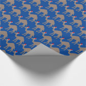 Cute Kerstmis Camel Pattered Cadeaupapier (Hoek)