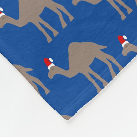 Cute Kerstmis Camel Pattered Fleece Deken (Hoek)