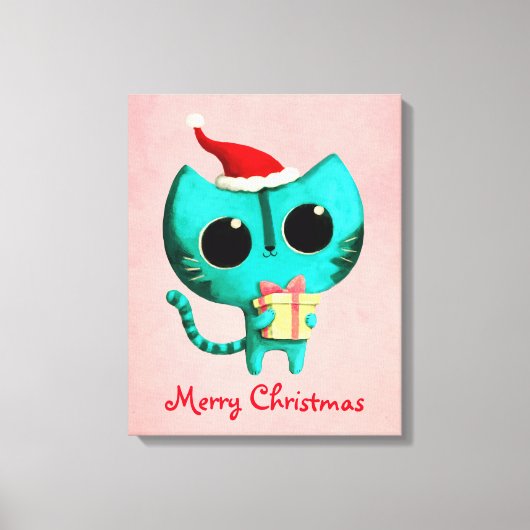 Cute Kerstmis Canvas Afdruk (Voorkant)