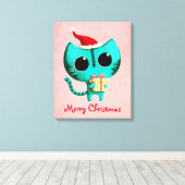 Cute Kerstmis Canvas Afdruk (Insitu (Houten vloer))