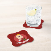 Cute Kerstmis cartoon Paper Onderzetter (Insitu)