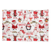 Cute Kerstmis Cartoon Pattern Kussensloop (Achterkant)