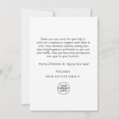 Cute Kerstmis Cartoon Reindeer Greeting Holiday Bedankkaart (Achterkant)