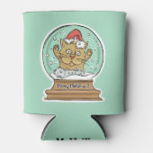 Cute Kerstmis Cat aangepaste monogram koelbox Blikjeskoeler (Voorkant)