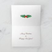 Cute Kerstmis Cat & angel elf op rode Kaart (Binnen)