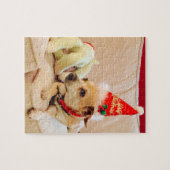 Cute Kerstmis Chihuahua Santa Dog 4Sadie Legpuzzel (Horizontaal)