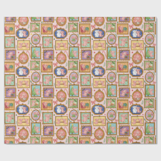 Cute Kerstmis coquette axolotl-cadeauverpakkings p Cadeaupapier