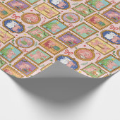 Cute Kerstmis coquette axolotl-cadeauverpakkings p Cadeaupapier (Hoek)