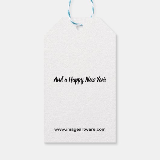 Cute Kerstmis Corgi Dog Cadeaulabel (Achterkant)