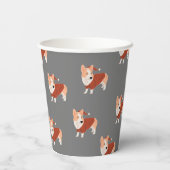 Cute Kerstmis Corgi Pattern Papieren Bekers (Achterkant)