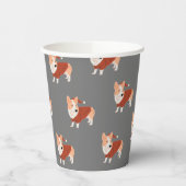Cute Kerstmis Corgi Pattern Papieren Bekers (Links)