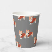 Cute Kerstmis Corgi Pattern Papieren Bekers (Rechts)
