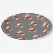 Cute Kerstmis Corgi Pattern Papieren Bordje (Gekanteld)