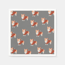 Cute Kerstmis Corgi Pattern Servet