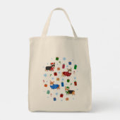 Cute Kerstmis Corgis in Petten en Sweaters Tote Bag (Achterkant)