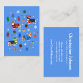 Cute Kerstmis Corgis in Petten en Sweaters Visitekaartje (Voorkant / Achterkant)