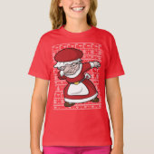 Cute Kerstmis Dabbing Mrs Claus T-shirt (Voorkant)