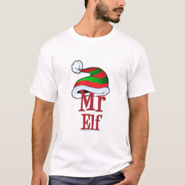 CUTE Kerstmis, de heer Elf Familie T-shirt