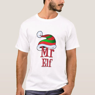 CUTE Kerstmis, de heer Elf Familie T-shirt