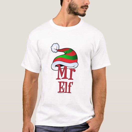 CUTE Kerstmis, de heer Elf Familie T-shirt (Voorkant)