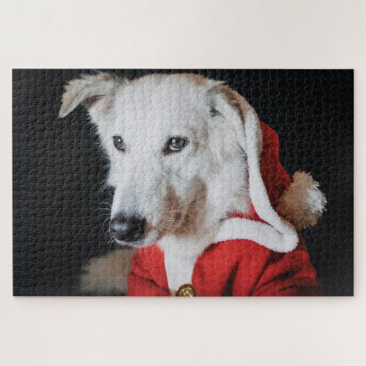 Cute Kerstmis Dog Puzzle Legpuzzel (Horizontaal)