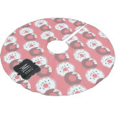 Cute Kerstmis Donut Sprinkles Family Initiaal Kerstboom Rok (Gekanteld)