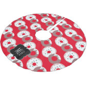 Cute Kerstmis Donut Sprinkles Family Initiaal Kerstboom Rok (Gekanteld)