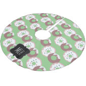 Cute Kerstmis Donut Sprinkles Family Initiaal Kerstboom Rok (Gekanteld)