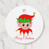 Cute Kerstmis Elf Bedankjes Labels (Voorkant)