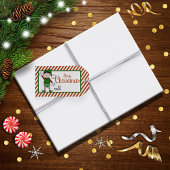 Cute Kerstmis Elf Cadeaulabel