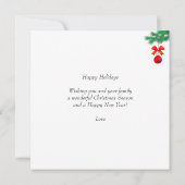 Cute Kerstmis Elf & Custom Photo on Red (Achterkant)