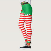Cute Kerstmis Elf en Gold Jingle Bells Leggings (Links)