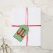 Cute Kerstmis Elf Feet Family Gift Labels Cadeaulabel (Met Touw)
