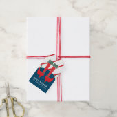 Cute Kerstmis Elf Feet Family Hift Labels Cadeaulabel (Met Touw)