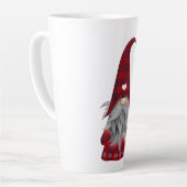 Cute Kerstmis Elf Gnome Latte Mok (Linkerhoek)