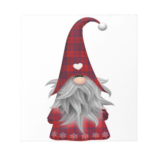 Cute Kerstmis Elf Gnome Notitieblok (Voorkant)