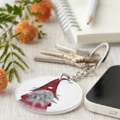 Cute Kerstmis Elf Gnome Sleutelhanger (Voorkant Rechts)