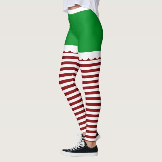 Cute Kerstmis Elf Leggings (Links)