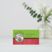 Cute Kerstmis Elf met snoepriet Visitekaartje (Staand voorkant)