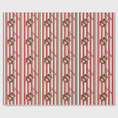 Cute Kerstmis Elf Owl Cadeaupapier (Vlak)