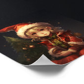 Cute Kerstmis Elf Poster (Hoek)