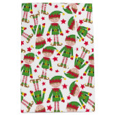 Cute Kerstmis Elf Red Green Medium Cadeauzakje (Voorkant)