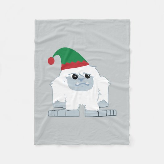Cute Kerstmis Elf Yeti Fleece Deken (Voorkant)