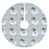 Cute Kerstmis Elf Yeti Kerstboom Rok (Voorkant)