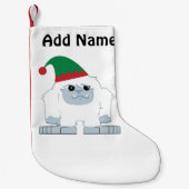 Cute Kerstmis Elf Yeti Kleine Kerstsok (Voorkant)