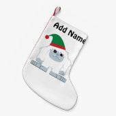 Cute Kerstmis Elf Yeti Kleine Kerstsok (Voorkant (Hangend))