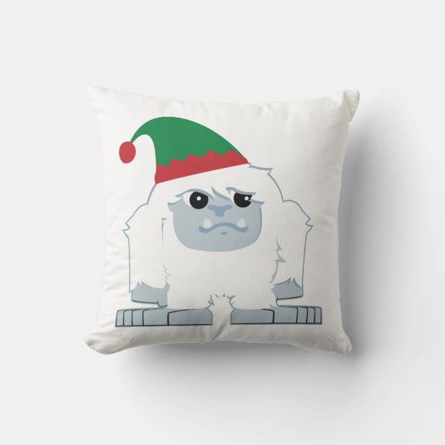 Cute Kerstmis Elf Yeti Kussen (Voorkant)