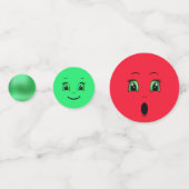 Cute Kerstmis Emoji Happy Faces Party Confetti (Voorkanten)